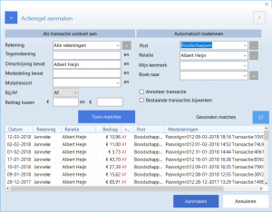 Voorbeeld aanmaken automatische actieregel